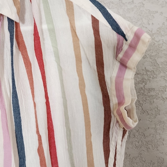Madewell stripped button-down shirt size XXS over-sized style - Picture 2 of 4